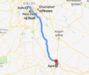Delhi Agra Map 01 300x252 