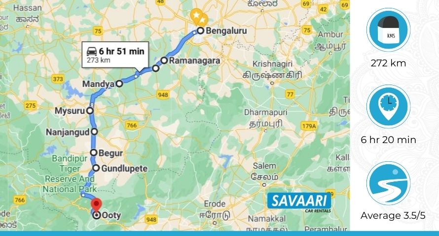 bangalore to ooty travel time