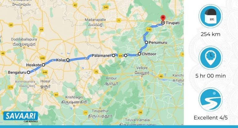 Bangalore to Tirupati Distance - Time, Routes & Useful Travel Information