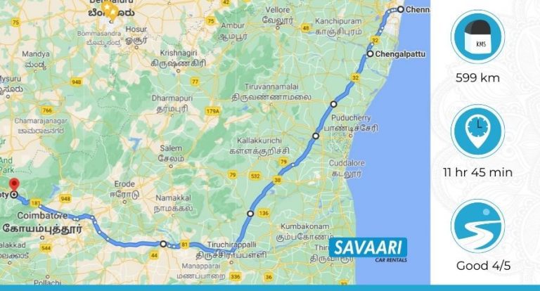 best way to travel to ooty from chennai