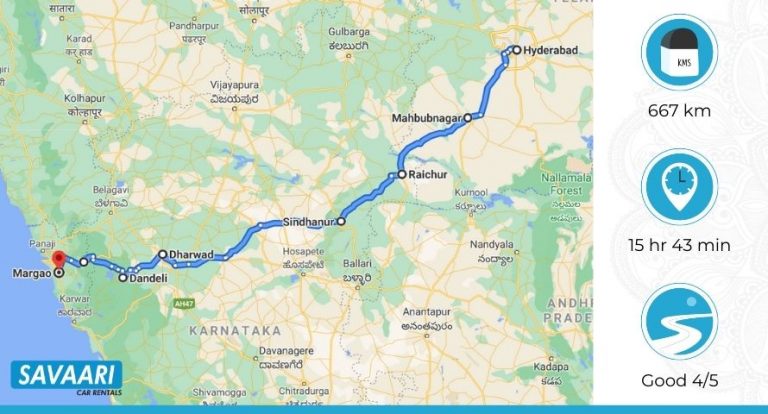 Travel From Hyderabad To Goa Distance Time Itinerary By Road