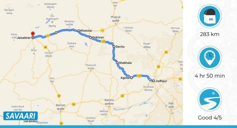 Travel from Jodhpur to Jaisalmer | Distance, Time & Itinerary by Road