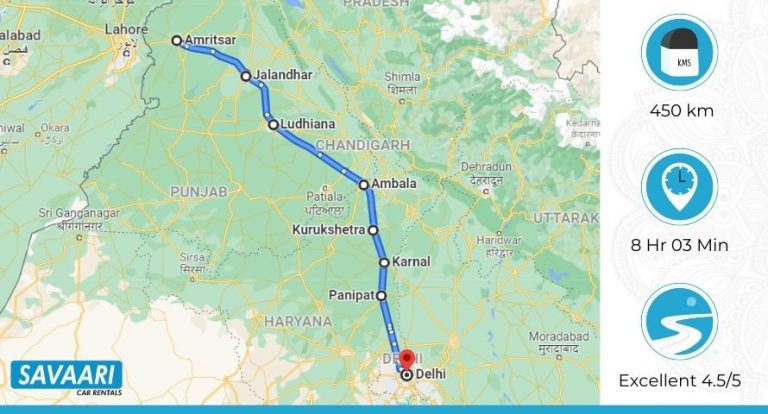 Amritsar to Delhi by Road – Distance, Time and Useful Travel Information