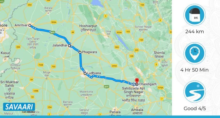 Amritsar to Chandigarh Road Trip – Distance, Time and Useful Travel ...