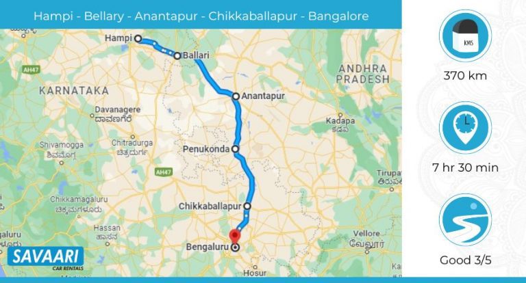 Hampi to Bangalore by Road – Distance, Time & Useful Travel Information