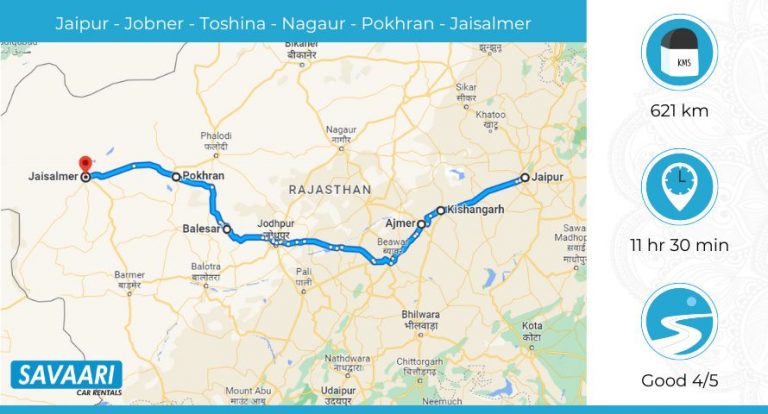 Jaipur to Jaisalmer Road Trip: Distance, Time, and Useful Travel ...