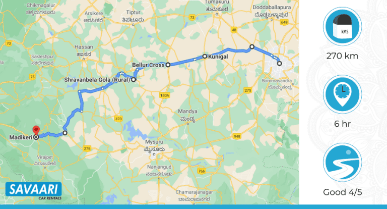 bangalore to coorg travel time