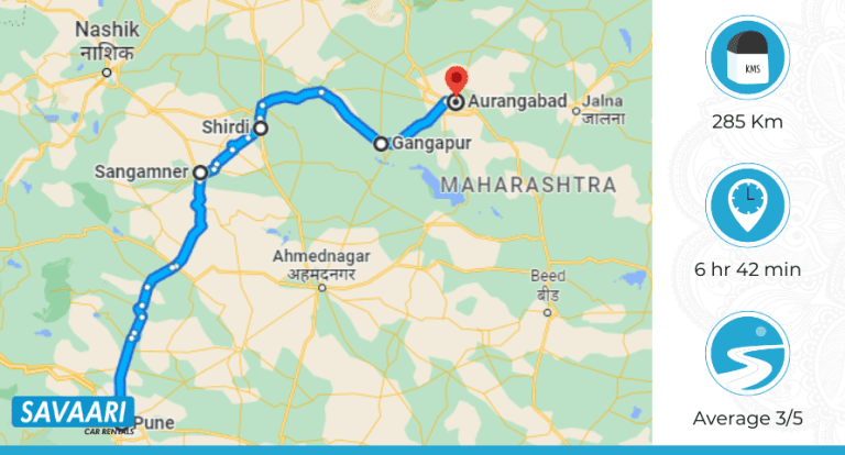 Pune to Aurangabad by Road - Distance, Time & Useful Travel Information