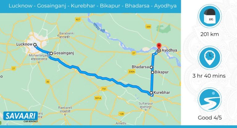 Lucknow to Ayodhya Road Trip: Distance, Time, and Useful Travel Information