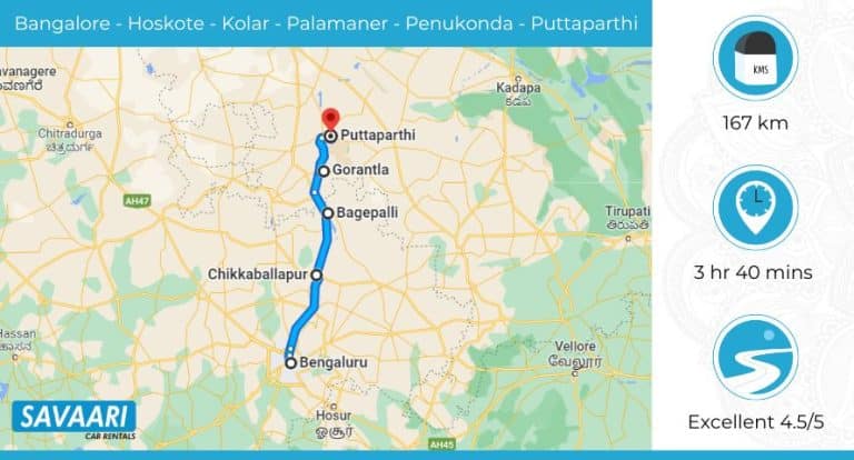 Bangalore to Puttaparthi Road Trip: Distance, Time, and Useful Travel ...