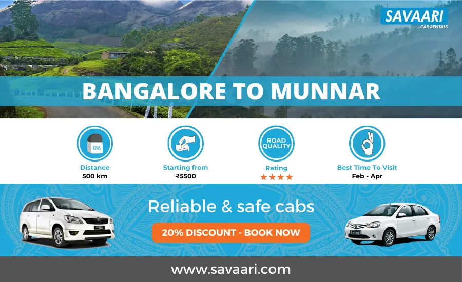 Bangalore to Munnar Cabs