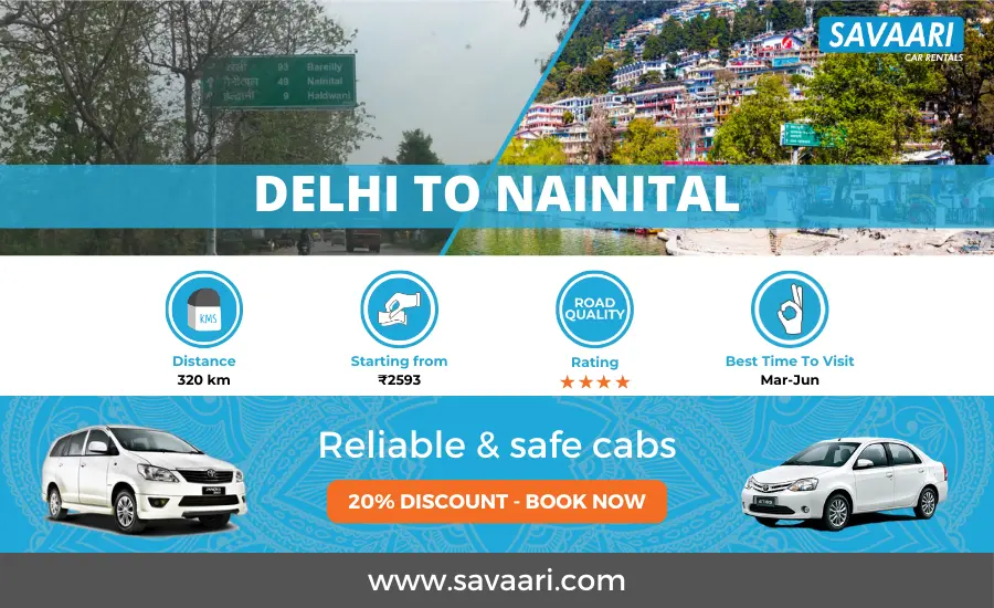 Delhi to Nainital road travel information