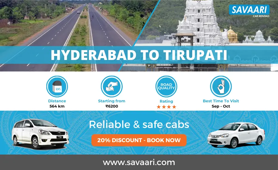 Hyderabad to Tirupati by road travel information