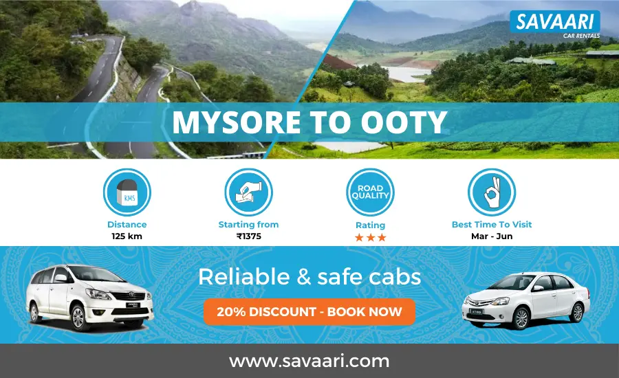 Mysore to Ooty by road travel information