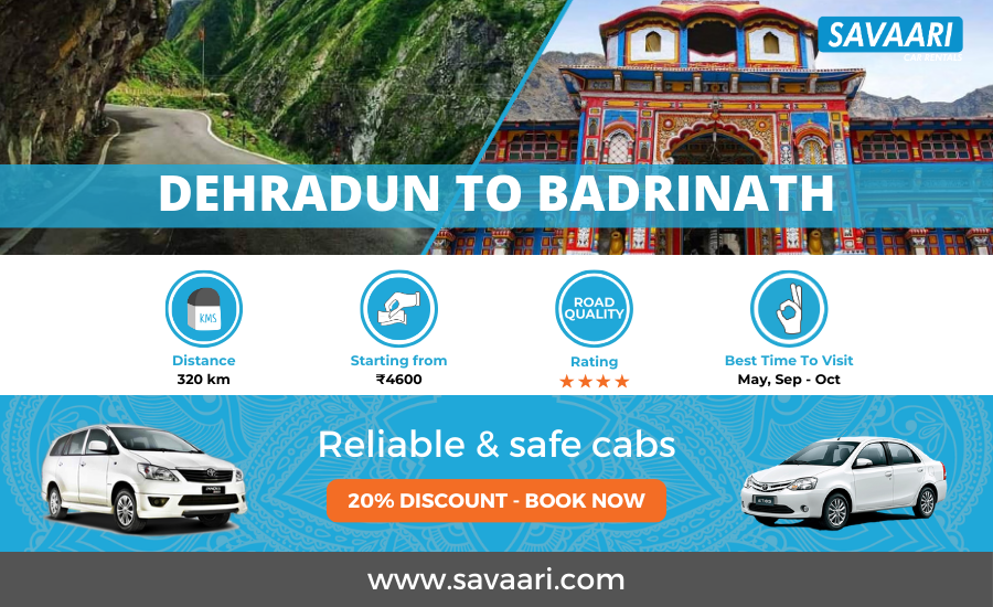 Dehradun to Badrinath cabs