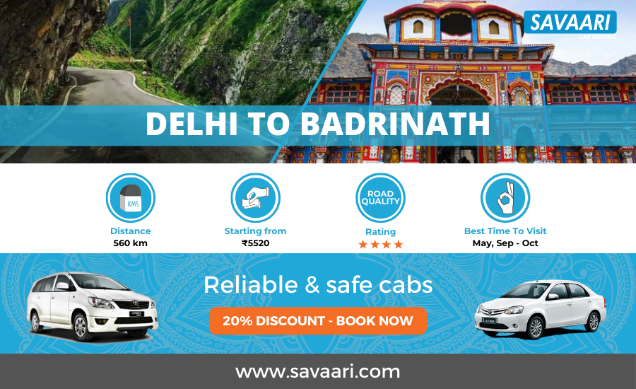 Delhi to Badrinath cabs