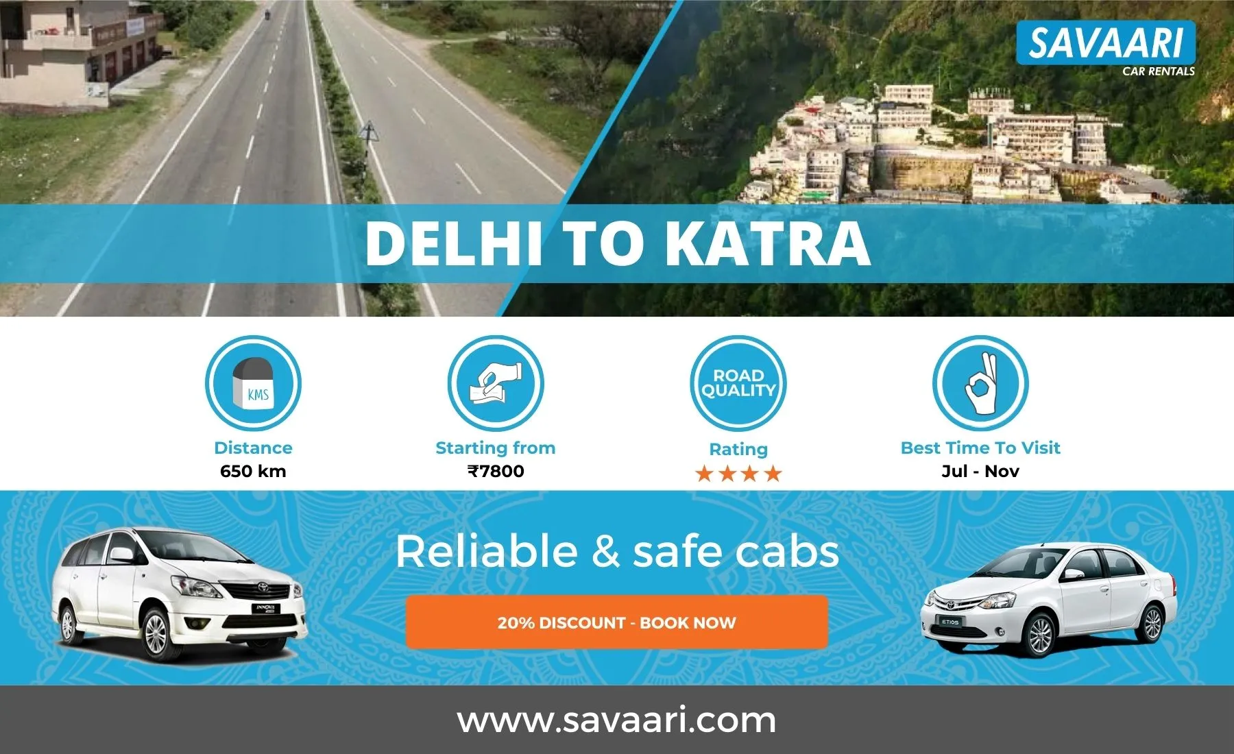 Delhi to Katra Cabs