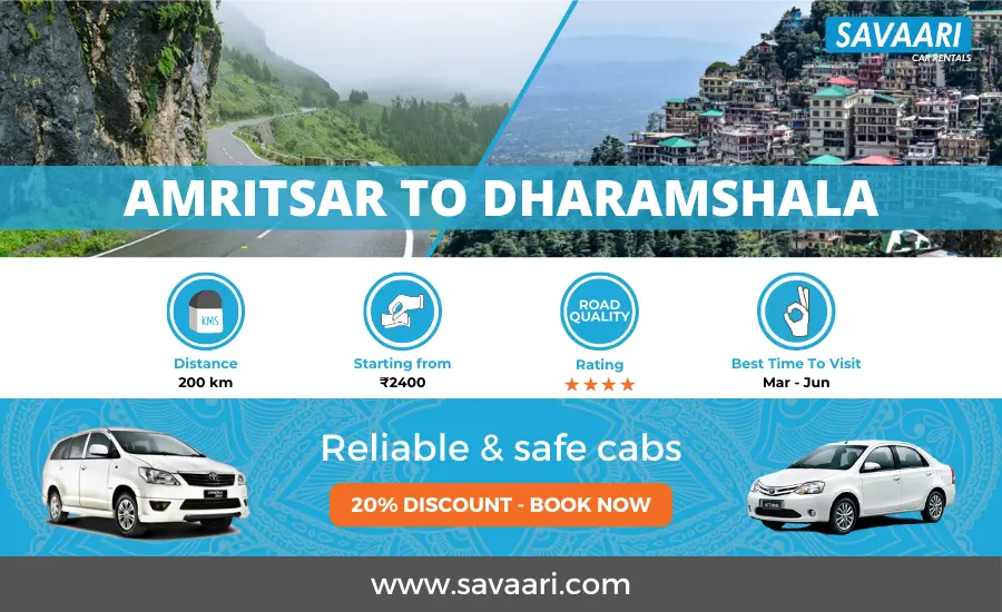 Amritsar to Dharamshala cabs