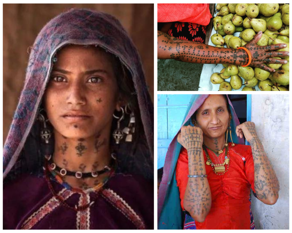 Rabari women's traditional tattoos