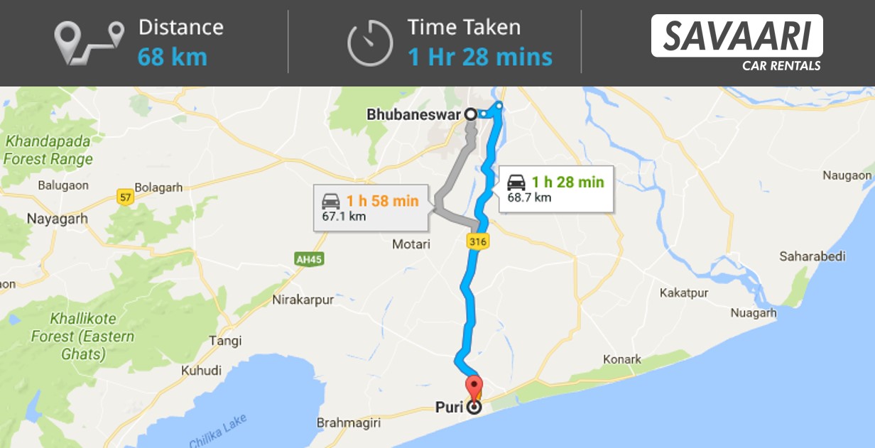 Travel From Bhubaneswar To Puri - Distance, Duration & Itinerary By Road